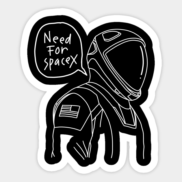 need for spacex Sticker by night sometime